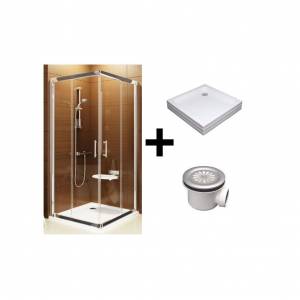 Душевая кабина Ravak X-Ppoint в комплекте с поддоном и сифоном